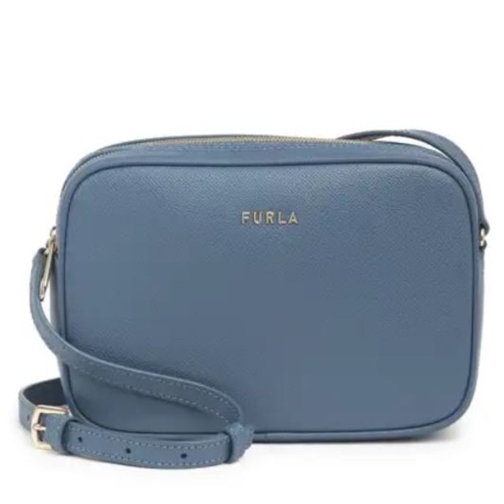 Furla Blue Crossbody Camera Bag